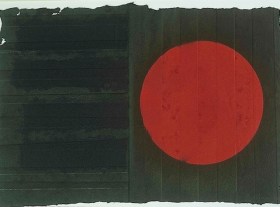 Handmade Paper: Back with Red&nbsp;Sphere